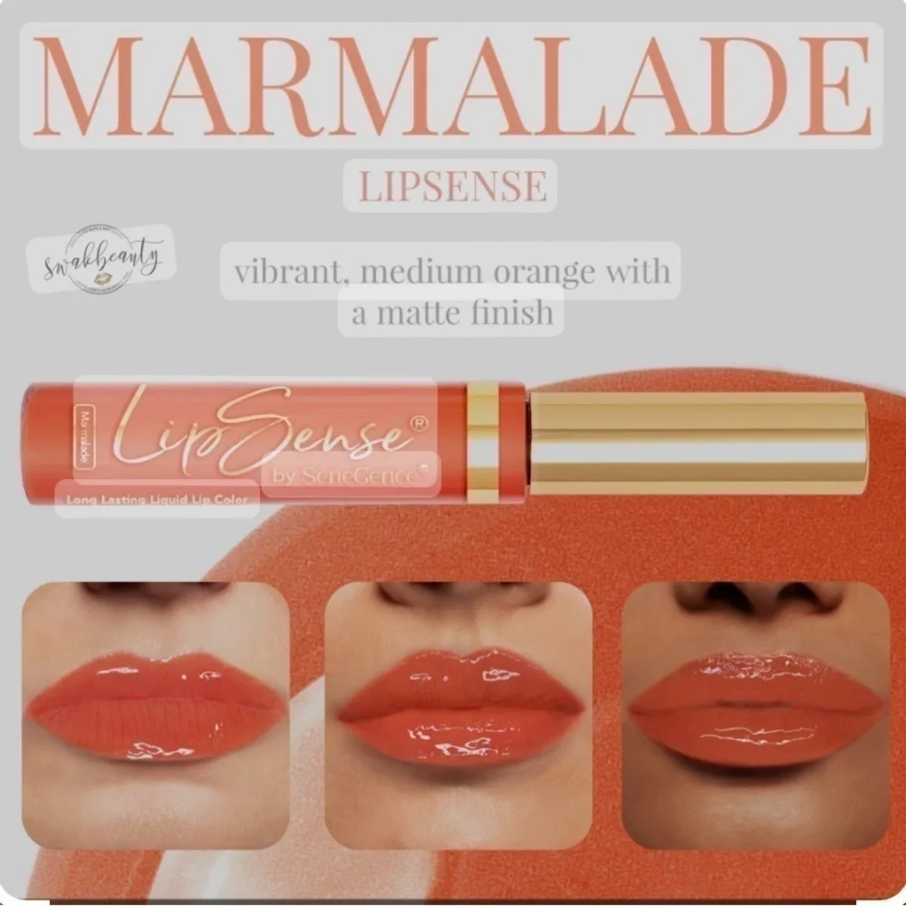 Senegence Sunday brunch. Marmalade & Mimosa with small pouch. Swatched only!